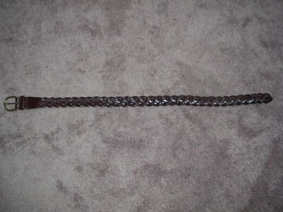 Cinturón EXPRESS Grueso Trenzado Cuero Marrón Mujer Talla M 35.5" Porción Cuero Foto 1 de 4