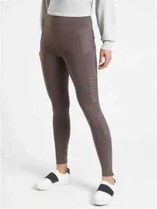 Athleta Delancey Moto Tight Womens Leggings Size S Taupe Zip Ankle/Pockets Work - Imagen 1 de 15