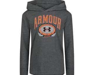 Under Armour Kids Boys Gray Underdog Long Sleeve Hoodie, 6 - Picture 1 of 1