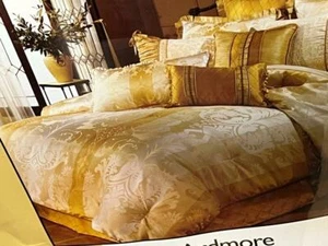 Veratex Ardmore Queen Comforter Bedding Set 8 PC Ivory New - Picture 1 of 12