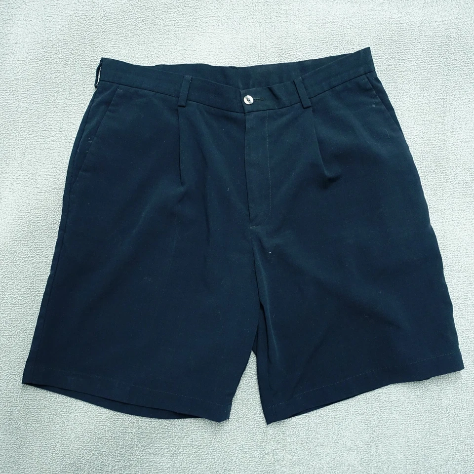 Pantalones cortos de golf Nike para hombre talla 36 negros plisados bolsillos de poliéster Foto 1 de 4