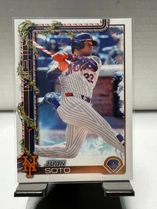 2025 Topps Holiday - Juan Soto Candy Cane Bat Variación de imagen #H150 Mets - Imagen 1 de 2
