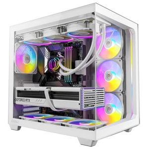 C5 ARGB White, 7 x 120mm ARGB PWM Fans Included, Up to 10 Fans Simultaneously... - Picture 1 of 9