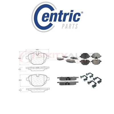 Centric Posi Quiet Metallic Brake Pads w Shims for 2014-2017 BMW i8 1.5L L3 kb Foto 1 de 4