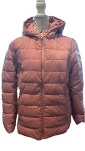 Spyder Puffer Jacket Women’s Large Dusty RoseHooded Lightweight Winter Coat Snow - Picture 1 of 6