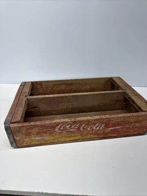 Coca-Cola винтажный деревянный ящик лоток бутылка кока-колы чехол Knick Knack полка - Изображение 1 из 4