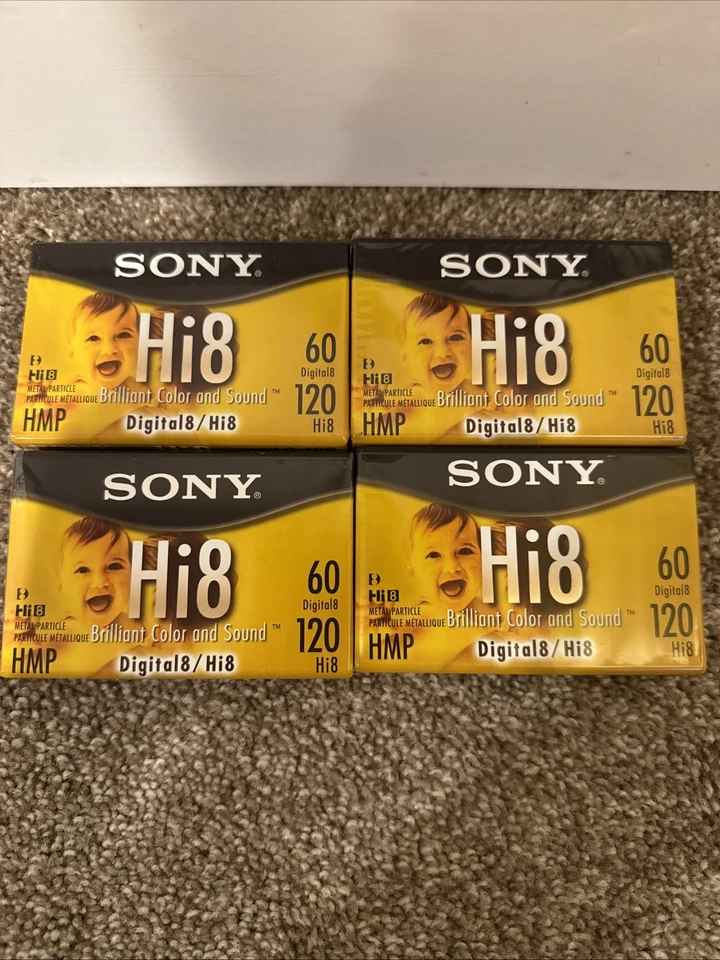 2 Sony 60 Minute Hi8 Digital 8 HMP P6-120hmpl Video Camcorder Cassette Tapes