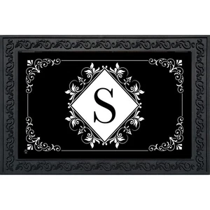 Briarwood Lane Black and White Monogram S Fußmatte - Bild 1 von 3