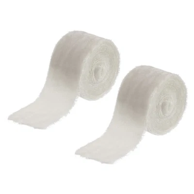 2 Inch Velvet Ribbon, 2 Roll Total 6 Yard Frayed Ribbon, Beige - image 1 of 4