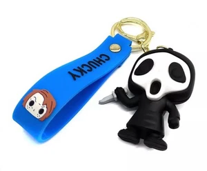Ghostface Keychain Horror Movie Scream Ghost Face Figure Key Ring Toys Dolls - Picture 1 of 2