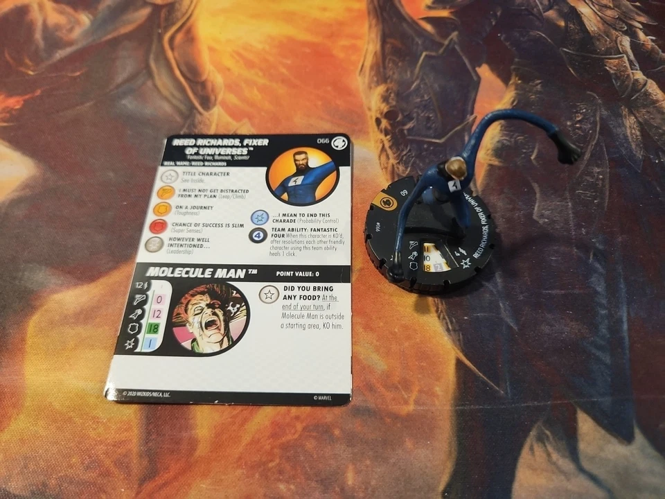 Marvel Heroclix 066 Reed Richards, Fixer Of Universes Fantastic Four Fig W Card - Image 1 of 1