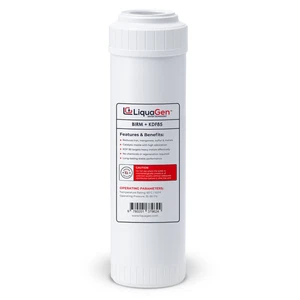 Cartucho de filtro LiquaGen 2,5" x 10" BIRM + KDF-85 - hierro, manganeso y azufre - Imagen 1 de 8