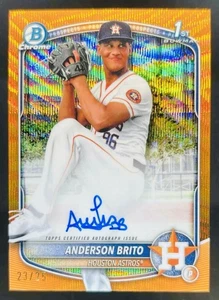 ANDERSON BRITO 2025 Bowman Chrome 1st Prospect Orange Wave Auto Refractor 23/25! - Bild 1 von 2
