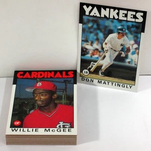 Juego de béisbol súper completo Topps 1986 (60) 5 x 7 tarjetas fotográficas gigantes - Imagen 1 de 3