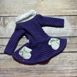 American Girl Wellie Wishers Casually Cozy Outfit Purple Tunic Sweater Top Shirt - Picture 1 of 3
