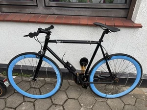 Singlespeed Bike 28 Zoll Erwachsene Fahrrad Fixie 700c Galano Blade blk/blk - Bild 1 von 2