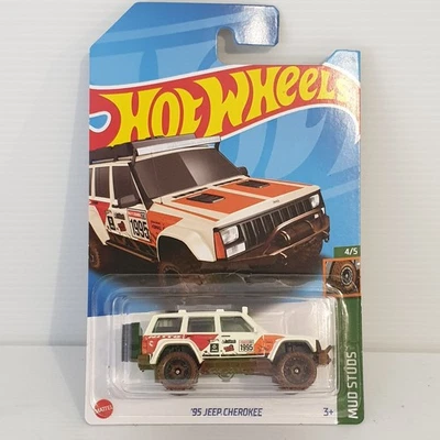 95 Jeep Cherokee Hot Wheels Treasure Hunt 2023 Mud Studs Collectable Car - Image 1 of 4