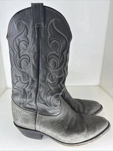 Nocona Vintage Men’s 10 Gray Western Cowboy Boots Size 10 Made In USA - Picture 1 of 5