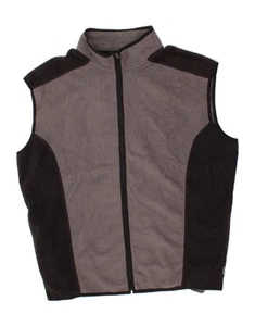RUSSELL ATHLETIC Mens Fleece Gilet UK 42 XL Grey Colourblock Polyester DI13 - Picture 1 of 3