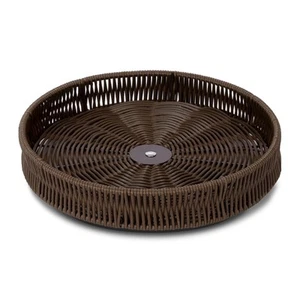 10 Inch Lazy Susan Organizer for Table Top Small Wicker Turntable Spice Rack - Picture 1 of 7