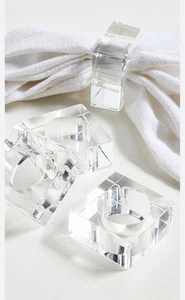 Lucien Piccaid 4er Set Kristall Serviettenhalter Ring - Bild 1 von 7