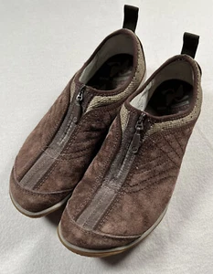 Merrell Mujeres Lorelei Frontal Cremallera Gamuza Cuero Zapatos Tenis Marrón Talla 7.5 - Imagen 1 de 4