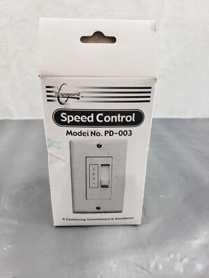 New Concord Fans & Lighting PD-003 Remote Control Wired Wall Plate 3 Speeds - Image 1 of 3