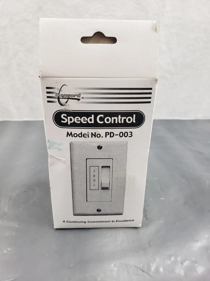 New Concord Fans & Lighting PD-003 Remote Control Wired Wall Plate 3 Speeds - Image 1 of 3