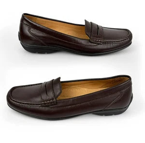 GH Bass Women's Amanda Penny Loafer 9.5 Leather Brown Slip On Driving Shoes - Picture 1 of 11