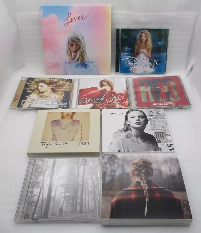 TAYLOR SWIFT 9CDs RED, evermore, Speak Now, 1989, Lover, folklore Japan ver - Image 1 of 4