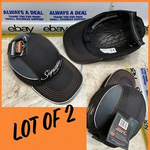 Ergodyne Skullerz 8950 Lot Of X 2 Standard Bump Cap Hard Hat Long Brim BLACK - Picture 1 of 12