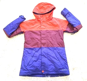 Burton Ski Coat Womens S Dryride Colorblock Snowboard Jacket Blue Red Maroon - Picture 1 of 13