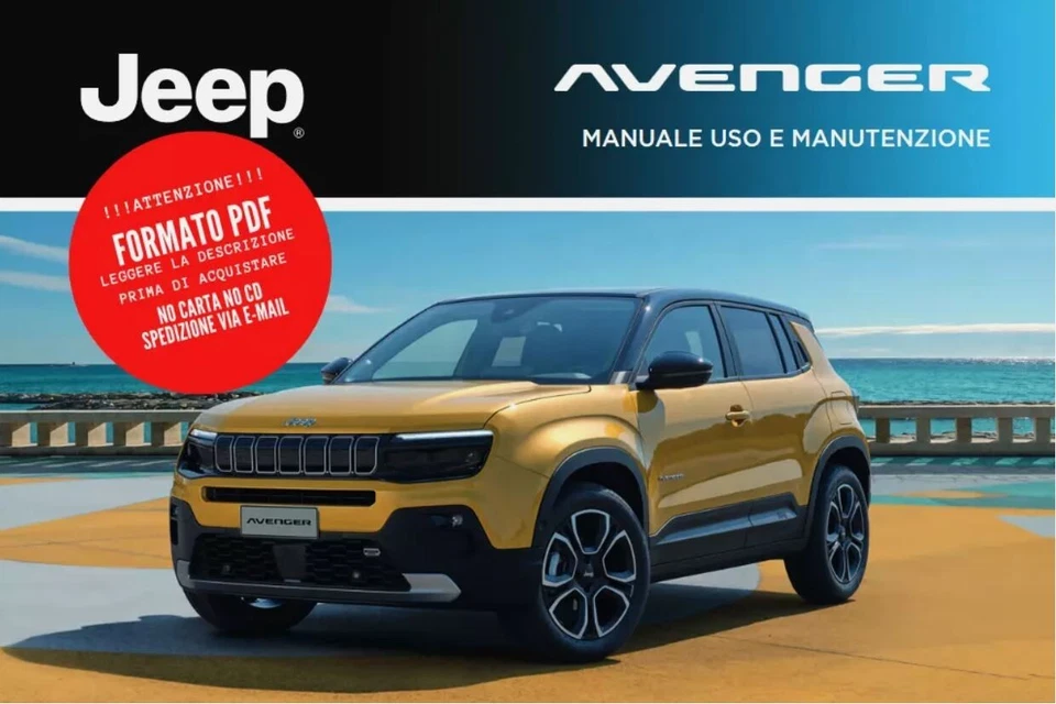 PDF LIBRETTO USO E MANUTENZIONE JEEP AVENGER MANUALE ISTRUZIONI 01/2023 - Immagine 1 di 1