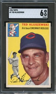 SGC BB - 1954 Topps - #7 - Ted Kluszewski - SGC 6 - EX-NM - Bild 1 von 2