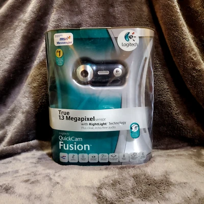 Logitech QuickCam Fusion USB Webcam - 1.3mp HD Camera Echo Free Microphone  - Image 1 of 4