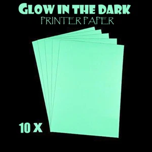 CISinks A4 Glow In The Dark Luminescent Afterglow Photo Paper 8.3" x 11.7" 10 PK - Picture 1 of 7