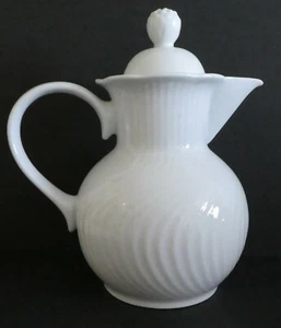 DANSK Porcelain Coffee Pot Fransk Blanc Collection 9.5" Japan MINT - Picture 1 of 9