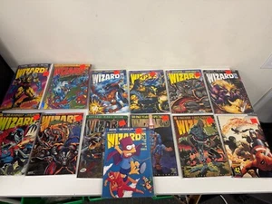 Vintage Bagged Wizard Magazine lot of 13 - Picture 1 of 16