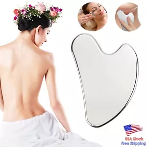 2x Stainless Steel Scraping Tool Facial Whole Body Massage Lift Anti-Wrinkle USA - Picture 1 of 15