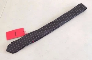 NEU! HUGO BOSS "Red Label" 100% SEIDE schwarz gepunktet SKINNY Krawatte - Made in Italy! - Bild 1 von 4
