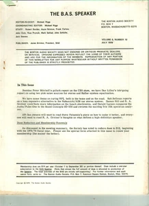 Audiophile Boston Audio Society BAS Newsletter 1978-2009, BASS - Picture 1 of 1