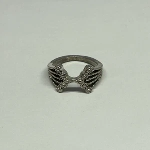 Anello fiori donna stile art deco tono argento costume bigiotteria misura 5 - Foto 1 di 22