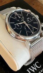 IWC Portofino IW391010 Watch 42mm both Mesh And Leather Straps Full Set - Picture 1 of 19