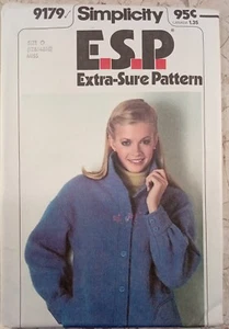 SIMPLICITY ESP 9179 VTG 70s Fashion Sew Pattern UNCUT Jacket unlined 12 14 16 - Imagen 1 de 6