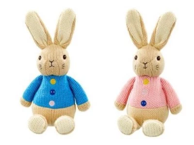 BEATRIX POTTER - PETER RABBIT & FLOPSY BUNNY - MADE WITH LOVE KNITTED CHARACTERS - Image 1 of 3