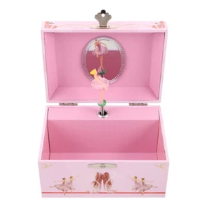 Pink Musical Jewellery Box Ballerina Pink Purple Jewellery Box Girls Kids Age 3+ - Picture 1 of 19