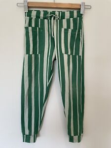 Mini Rodini trousers Green Stripes 104-110 4-5 Years Organic Scandi