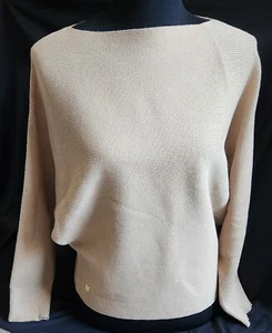 LAUREN Ralph Lauren Brown Ribbed Dolman Sleeve Knit Sweater Size M - Picture 1 of 5