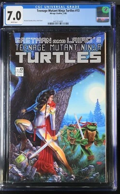 Teenage Mutant Ninja Turtles #13*CGC Grado 7.0 Páginas Blancas*Michael Dooney Story Foto 1 de 2