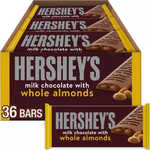 Milk Chocolate with Whole Almonds Candy Bars, 1.45 Oz (36 Count) - Picture 1 of 12